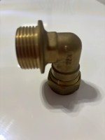 22mm Compression x 1" BSP Male Iron Elbow Brass Fitting - Image 2