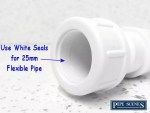 Toilet WC Cistern Overflow Pipe Flexible Connector 200mm Long 21.5mm - Image 5