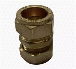 16mm x 15mm Brass Compression Reducer for Copper Pipe Plastic Pipe Connector - Image 2