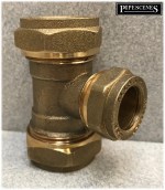 Brass Pipe Joiner 22mm x 15mm Tee Reducer 22 x 22 x 15mm - Image 3