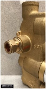 Brass Concealed Shower Adaptor Straight 15mm x 25mm Thread (3/4" BSP) - Image 2