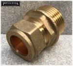 Brass Concealed Shower Adaptor Straight 15mm x 25mm Thread (3/4" BSP) - Image 5
