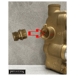 15mm x 3/4" BSP Brass Concealed Shower Adaptor Straight Connector