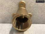 22mm x 3/4" BSP Brass Compression Backplate Wall Plate Elbow - Image 3