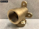 22mm x 3/4" BSP Brass Compression Backplate Wall Plate Elbow - Image 4