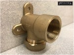 22mm x 3/4" BSP Brass Compression Backplate Wall Plate Elbow - Image 6