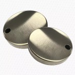 60mm Diameter BRUSHED BRASS Top Fix Toilet Seat Hinge Fixings Covers Only PAIR