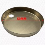 60mm Diameter BRUSHED BRASS Top Fix Toilet Seat Hinge Fixings Covers Only PAIR - Image 5