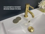 60mm Slimline Brushed Brass Toilet Seat Hinge Covers Pair - Image 3