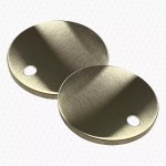 60mm Slimline Brushed Brass Toilet Seat Hinge Covers Pair