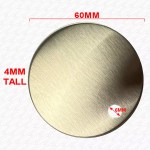 60mm Slimline Brushed Brass Toilet Seat Hinge Covers Pair - Image 4