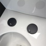 60mm Diameter MATTE BLACK Top Fix Toilet Seat Hinge Fixings Covers Only PAIR - Image 10