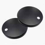 60mm Slimline Matte Black Toilet Seat Hinge Covers Pair