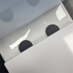 60mm Slimline Matte Black Toilet Seat Hinge Covers Pair - Image 2