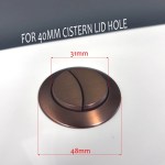 Brushed Bronze Toilet Push Button for Mechanical Top Flush Valve Dual Flush - Image 4