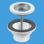 McAlpine BSW1P 1.25" Basin Sink Waste | 60mm Flange | Centre Fixing Bolt