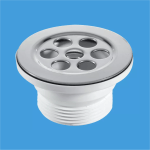 McAlpine BSW9P-F 1.25" Flush Grated Basin & Caravan Sink Waste | 70mm Stainless Steel Flange
