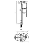 Wirquin Telescopic Jollyflush Fill Valve 1/2" Bottom Entry Toilet Float Valve - Image 5