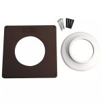 155988 Ideal Boiler Flue Finishing Kit Brown 220MM X 220MM