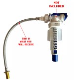 Geberit Duravit Braided Flexible Hose Pipe for Inlet Valve 3/8" Threaded 480mm - Image 2