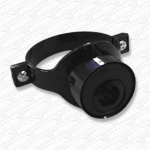 Soil Pipe 110mm 21.5mm Boss Clip - Black Strap Boss Solvent Glue Adaptor