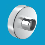Chrome Waste Pipe 32mm 35mm to Plastic Adaptor Coupling with Chrome Wall Shroud