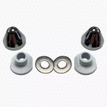 Wall Hung Toilet Pan Fixing Covers Only Chrome Finish PAIR