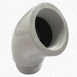 Shower Hose & Handset White Plastic Angle Piece 1/2" - Image 2