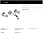 Kartell by LAUFEN Wall Basin Mixer Tap & Spout 3.1233.6.004.120.1 - Image 3