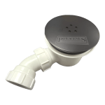 MATT BLACK Finish Shower Drain Waste Trap for 90mm Tray Hole - Fast Flow - Image 5