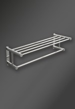 Miller Towel Rack In Chrome 667C Wall Mounted Towel Rail with Rack - Image 2