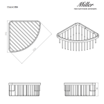 Miller Signature Corner Shower Basket Brushed Brass 856MP1 - Image 3