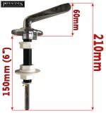 6" Long Reach Cistern Handle Lever for Concealed Toilet Cisterns - Chrome Metal - Image 3