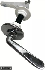 6" Long Reach Cistern Handle Lever for Concealed Toilet Cisterns - Chrome Metal