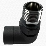 K.RAD Anthracite Dark Grey Corner Radiator Valves Pair - Image 5