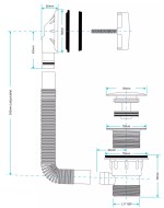 Viva Matt Black Bath Clicker Waste with Overflow Slotted - Image 4