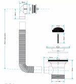Kitchen Sink Waste Combination Plug & Chain Type 1.5" Thread (48mm) - Image 3