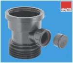 McALPINE 4" / 110mm Drain Connector with 40mm Waste Pipe Boss in Black - Image 2