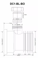 McALPINE 4" / 110mm Drain Connector with 40mm Waste Pipe Boss in Black - Image 4