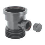 McALPINE 4" / 110mm Drain Connector with 40mm Waste Pipe Boss in Black