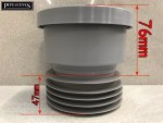 Plastic - Cast Iron or Clay Drain Connector Coupling Adaptor 110mm 4" Soil Pipe - Image 3