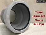 Plastic - Cast Iron or Clay Drain Connector Coupling Adaptor 110mm 4" Soil Pipe - Image 4