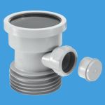 McALPINE 4" / 110mm Drain Connector with 40mm Waste Pipe Boss in Grey - Image 2