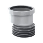 Offset Drain Adapter 4" Soil PVC Waste to Clay Cast Iron Plumbing Adaptor GREY