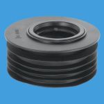 McALPINE DC3BL-OS Black 110mm Soil Pipe Reducer to 2" / 50mm / 55mm Push Fit - Image 2