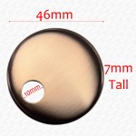 45mm Diameter BRUSHED BRONZE Top Fix Toilet Seat Hinge Fixings Covers Only PAIR - Image 3