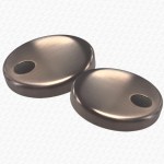 45mm Diameter BRUSHED BRONZE Top Fix Toilet Seat Hinge Fixings Covers Only PAIR