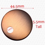 45mm Slimline BRUSHED BRONZE Top Fix Toilet Seat Hinge Fixings Covers Only PAIR - Image 3