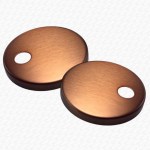 45mm Slimline BRUSHED BRONZE Top Fix Toilet Seat Hinge Fixings Covers Only PAIR