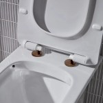 45mm Slimline BRUSHED BRONZE Top Fix Toilet Seat Hinge Fixings Covers Only PAIR - Image 2